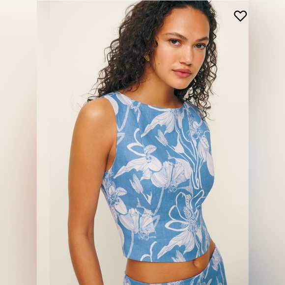 Reformation Two Piece Set Linen NWT Perfect Condition Size 2 - Picture 4 of 11